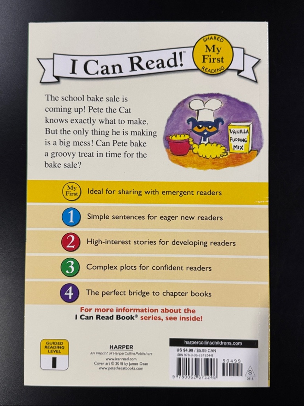 Pete the Cat's Groovy Bake Sale by James Dean - An I Can Read Children’s Book - Picture 2 of 7